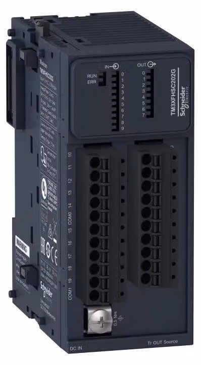 Modulo per esperti Schneider Electric, Modicon TM3, 2 contatori ad alta velocità, 200 kHz, morsetti a molla TM3XHSC202G