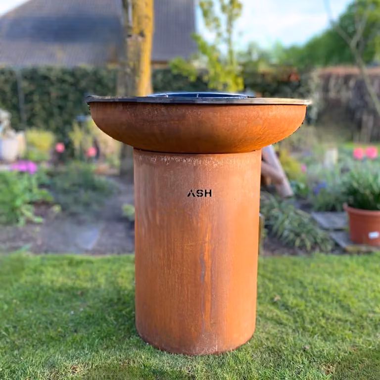 Piastra per barbecue - Diametro 80 cm - Acciaio Corten di 8 mm di spessore