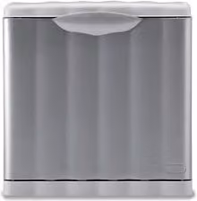 Pattumiera Amica Eco Space con coperchio flip lid in plastica, colore Silver, capacità 20 l