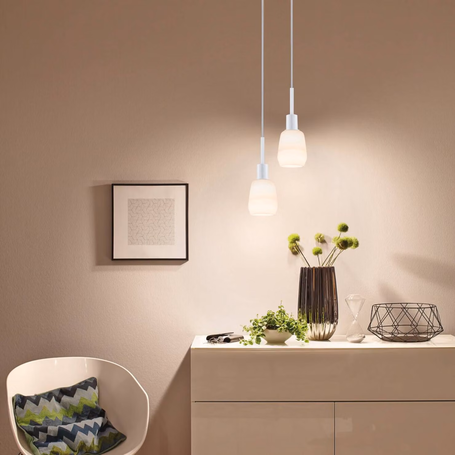 Paulmann Lampada a sospensione URail DecoSystems, bianco segnale, metallo dimmerabile, Bianco / Opale, Soggiorno / Sala da pranzo, Metallo, Moderno