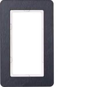 Cornice Berker con ampia apertura, Q.7, antracite, ardesia naturale, antracite, Tablet, senza viti, Berker, Q.7, IP20