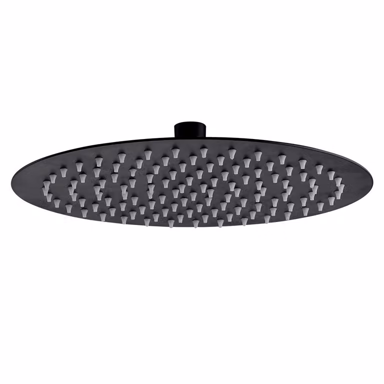 Aloni Regendusche: soffione per doccia rotondo, nero opaco, diametro 20 cm
