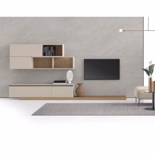 Parete attrezzata moderna con panca a terra 12LV