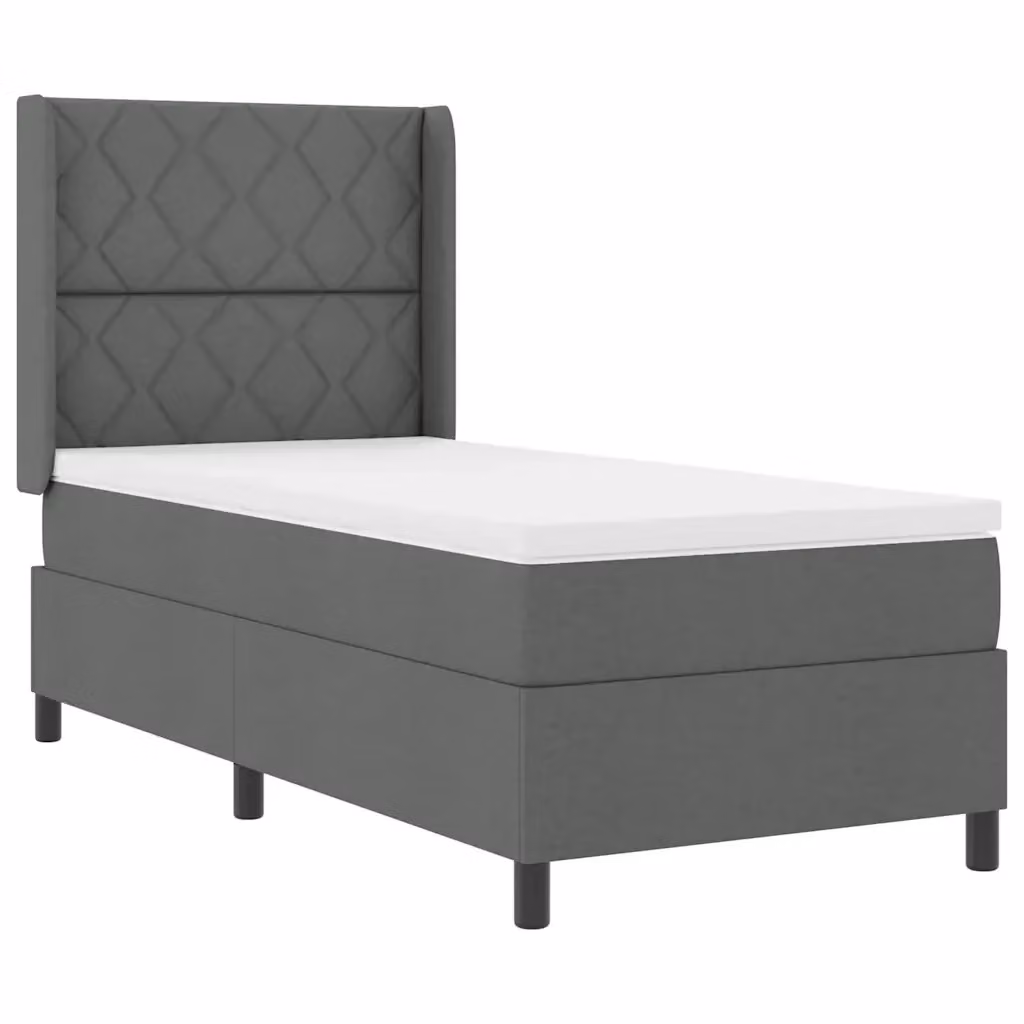 Letto a molle insacchettate con illuminazione LED e cassetti vidaXL, Grigio, L/P/H: 90 x 200 x 93 cm – 2