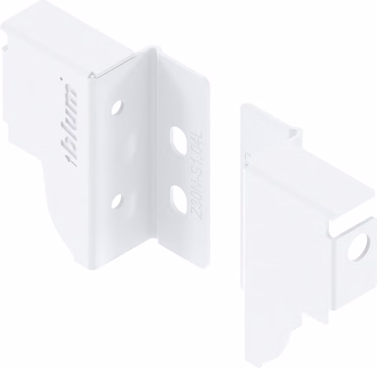 Blum tandem box Antaro staffa posteriore a parete altezza N mobile acciaio bianco 2 pezzi