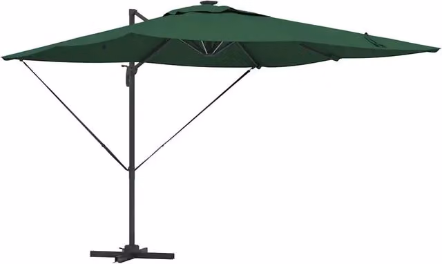 Ombrello | Parasolne Verde 286 x 284 x 270 cm Alluminio e Poliestere