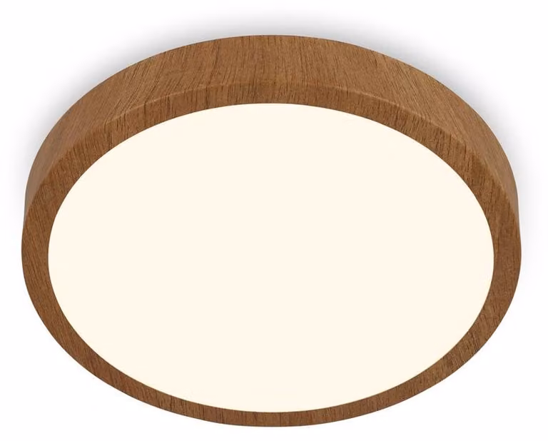 Lampada da soffitto LED Lampada da soffitto Lampada da incasso bianco caldo effetto legno 24W Ø38cm Briloner