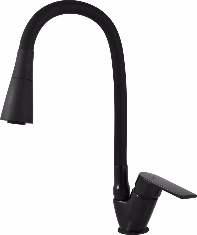 RAV Slezák Slezák-RAV COLORADO Miscelatore per lavello con braccio flessibile con doccetta Colore: nero opaco, Attacco: 3/8"