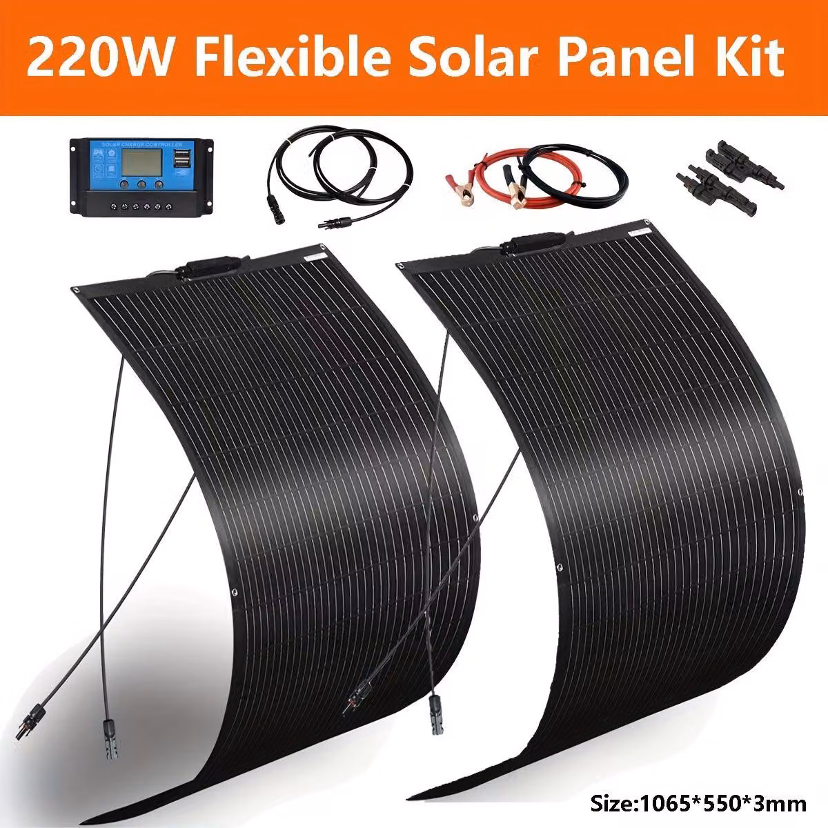 Kit di pannelli solari flessibili - Pannelli solari flessibili - Pannelli solari leggeri - Sistema di energia solare