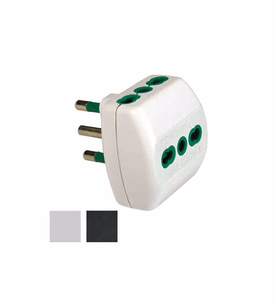 Adattatore Triplo 16A+T Bianco           82180 Fme