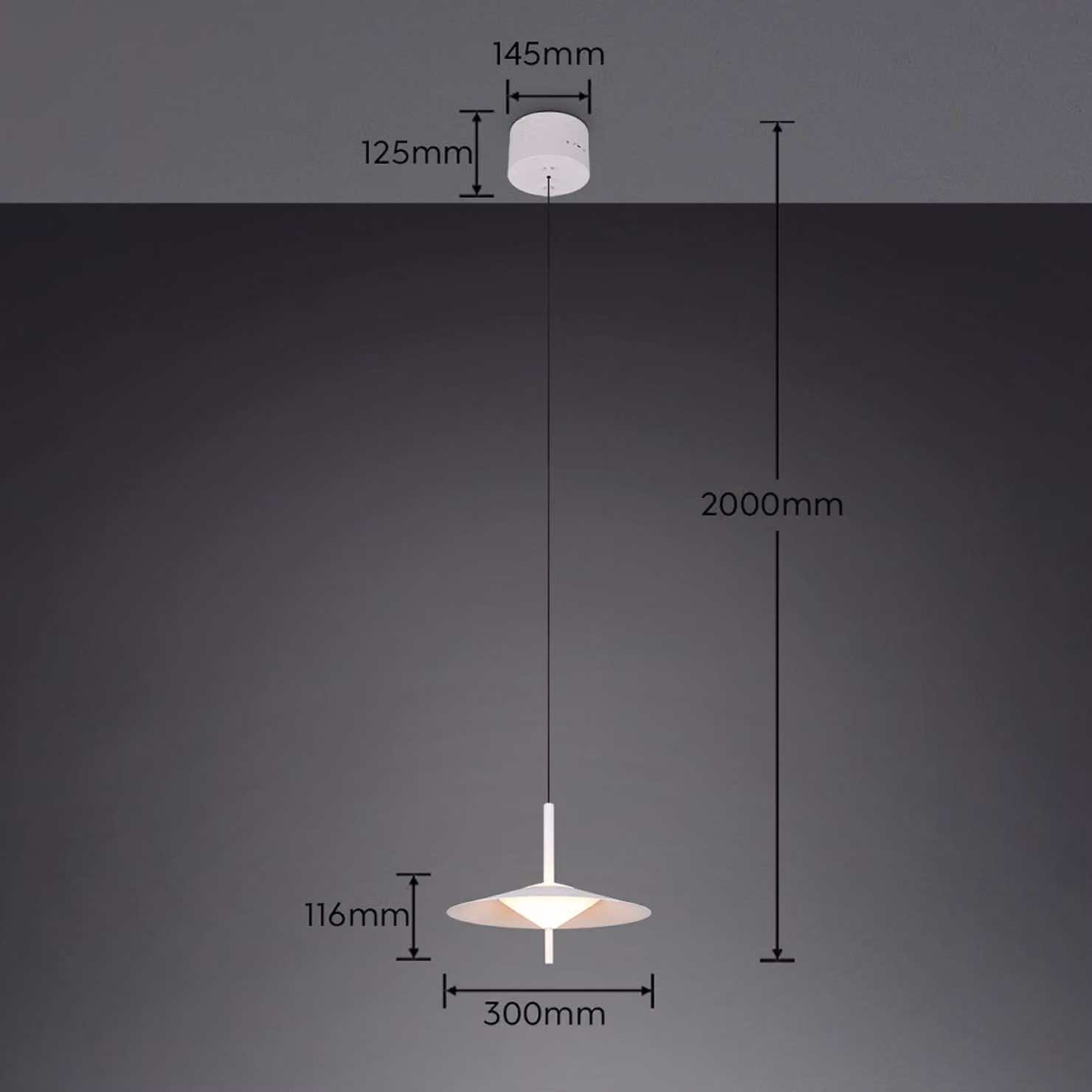 Trio Lighting Lampada a sospensione Amalo, dimmerabile, Bianco / Opale, Soggiorno / Sala da pranzo, Metallo, Moderno, Lampada a sospensione