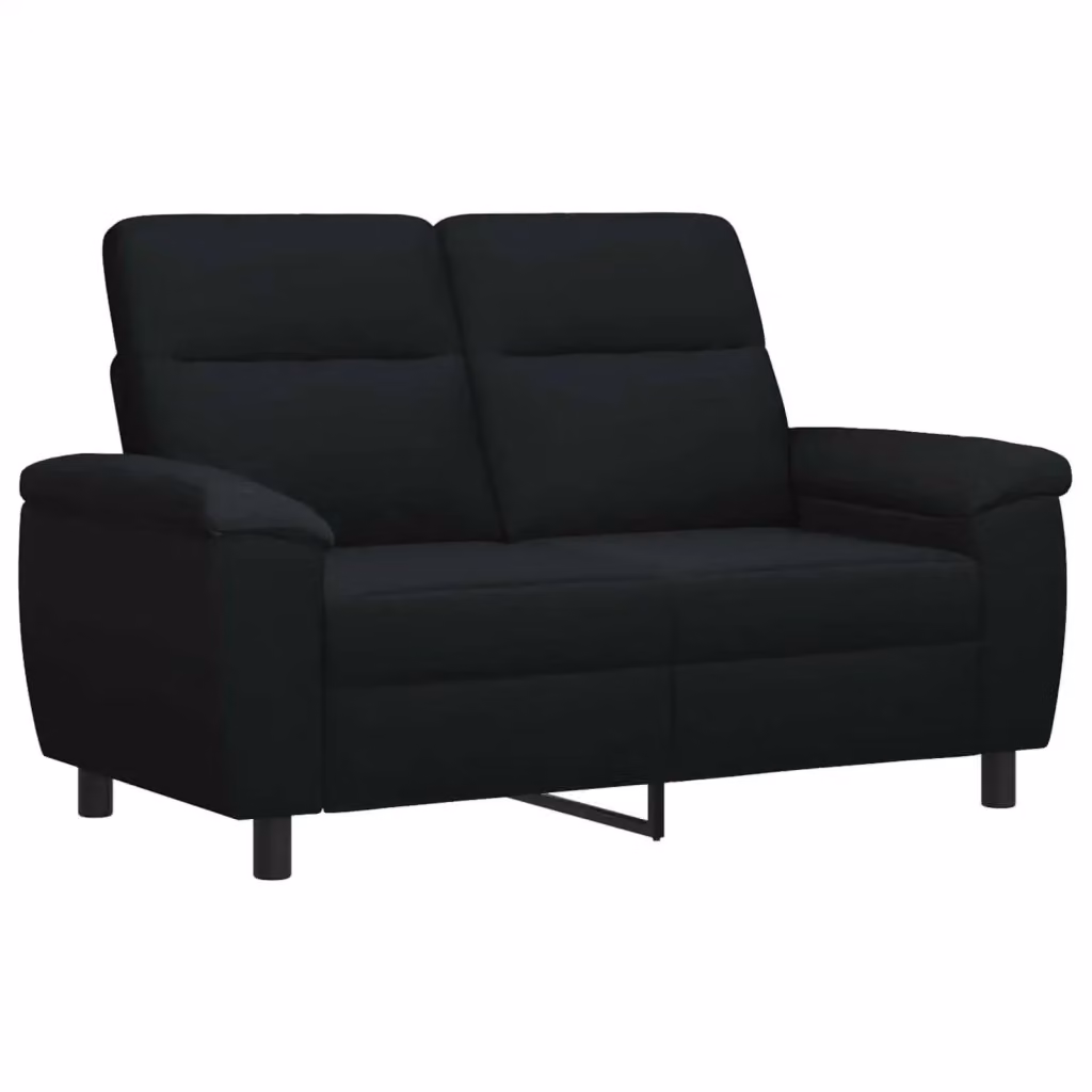 Divano moderno vidaXL in tessuto nero con struttura in metallo L/P/H: 158 x 90 x 95 cm – 2