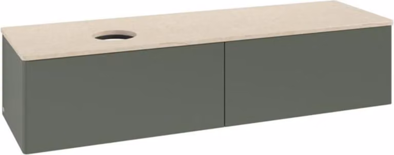 V&B Mobiletto senza struttura frontale - illuminazione Antao 160x50cm, WBP botti., lea gre. m Lac