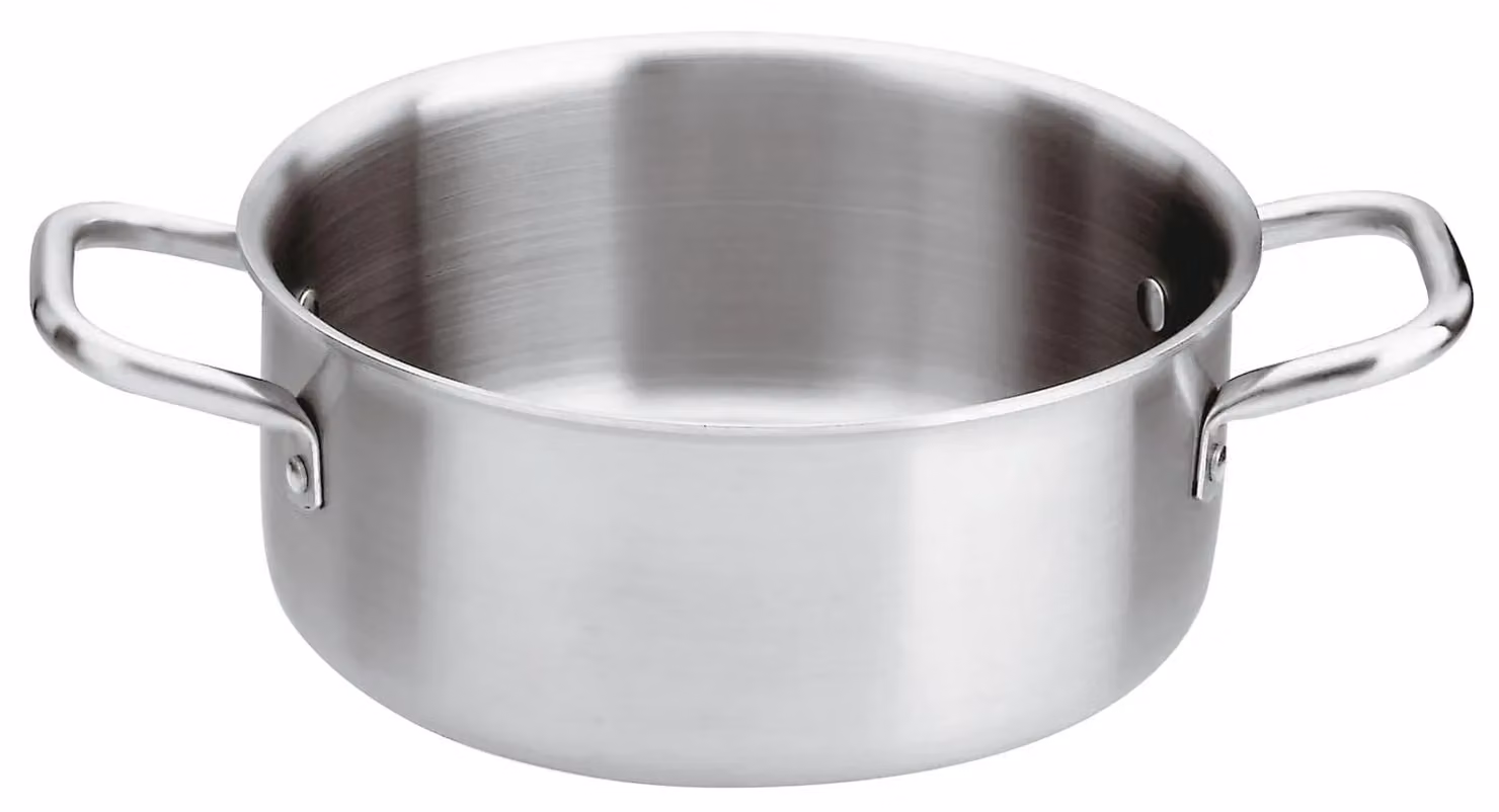 Casseruola Bassa Serie 2500 3-Ply in trimetallo inox-alluminio-inox per induzione, diam.28cm