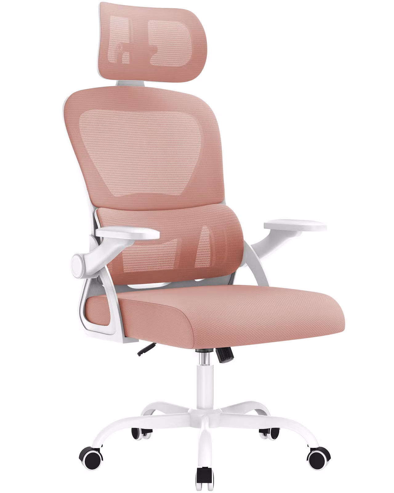 Sedia da ufficio ergonomica, sedia da scrivania con poggiatesta e braccioli regolabili, supporto lombare a forma di C, sedia girevole, sedie da ufficio con funzione oscillante