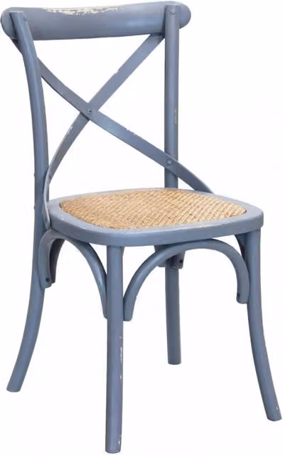 Sedia Cross Cosma Grigia con Struttura in Legno per Cucina e Soggiorno