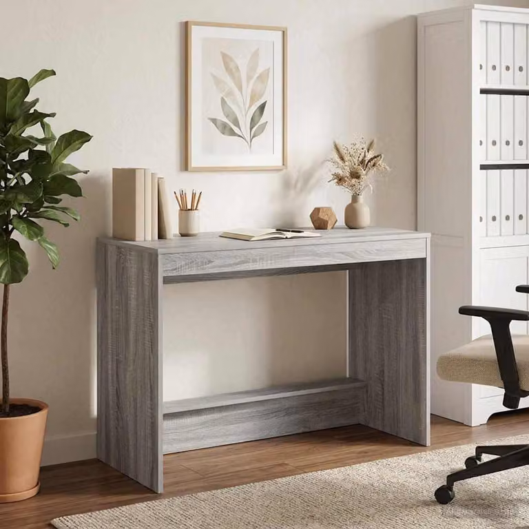Maison Exclusive - Scrivania Bett, struttura in legno effetto Sonoma grigio, dimensioni 100 x 45 x 75 cm