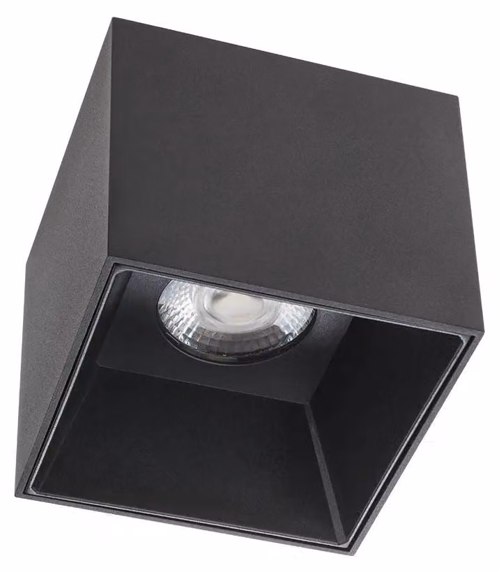 XCORE SQ. Plafoniera, 18W, 220-240V AC, indice di resa cromatica (CRI) 80, grado di protezione IP20, angolo di emissione 38°, abbagliamento UGR < 10, colore: nero