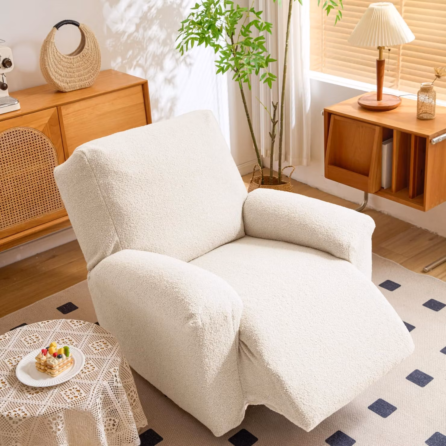 Copertura per poltrona relax con fondo antiscivolo e tasche