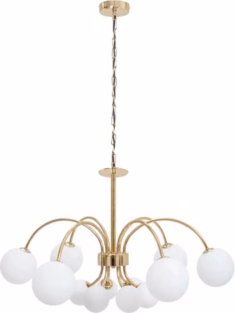 Lampada da tavolo moderna Toolight APP962-12CP in metallo e vetro color oro/ottone