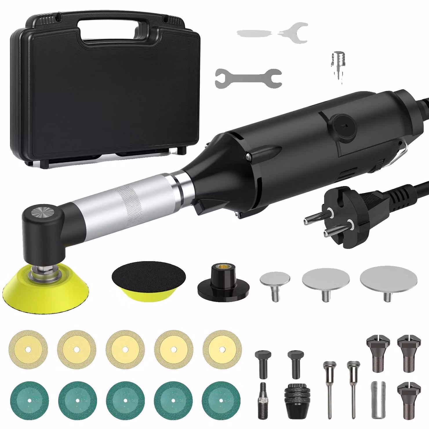 Utensile levigatore, 6 velocità regolabili, design portatile, nero, 350 W