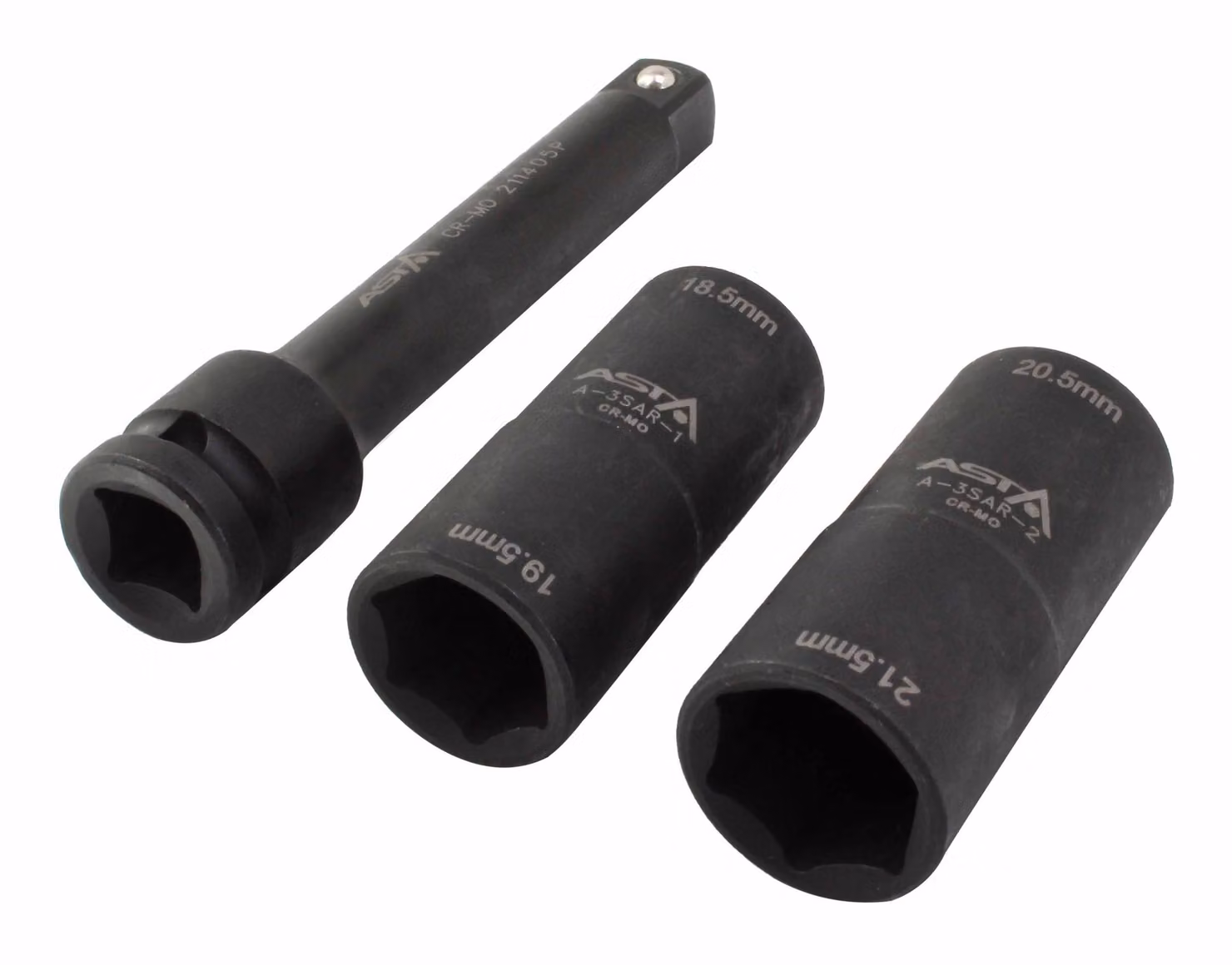 Set-kit bussole a impatto , 1/2'', per riparazioni auto e cambio gomme,compatibili con cerchi pneumatici Ford 18.5-19.5 mm, 20.5-21.5 mm,3 pezzi