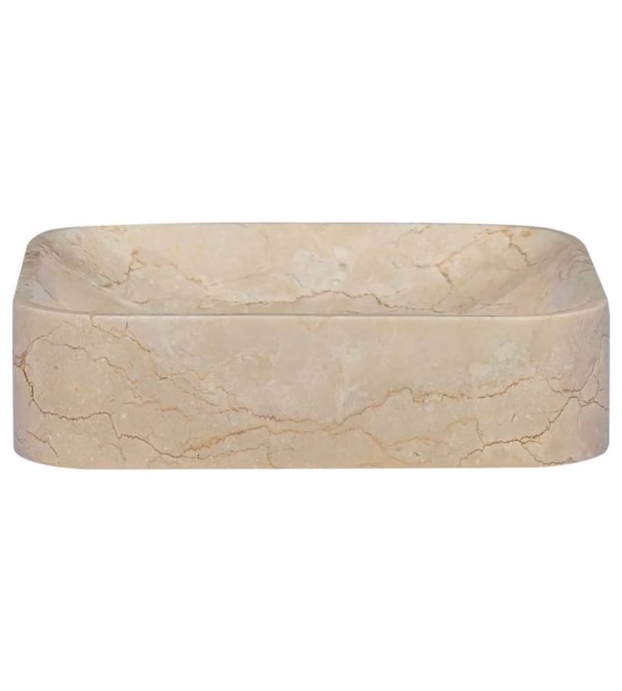 Lavandino Crema 40x40x10 cm in Marmo