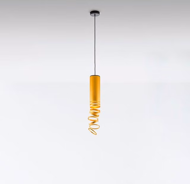 Artemide Decomposé Lampada a Sospensione in Metallo Oro e Nero con Altezza Regolabile