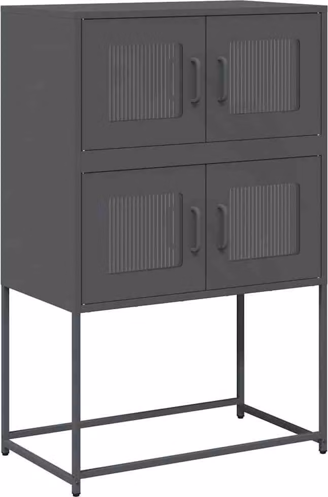 Credenza Antracite 68x39x107 cm Acciaio