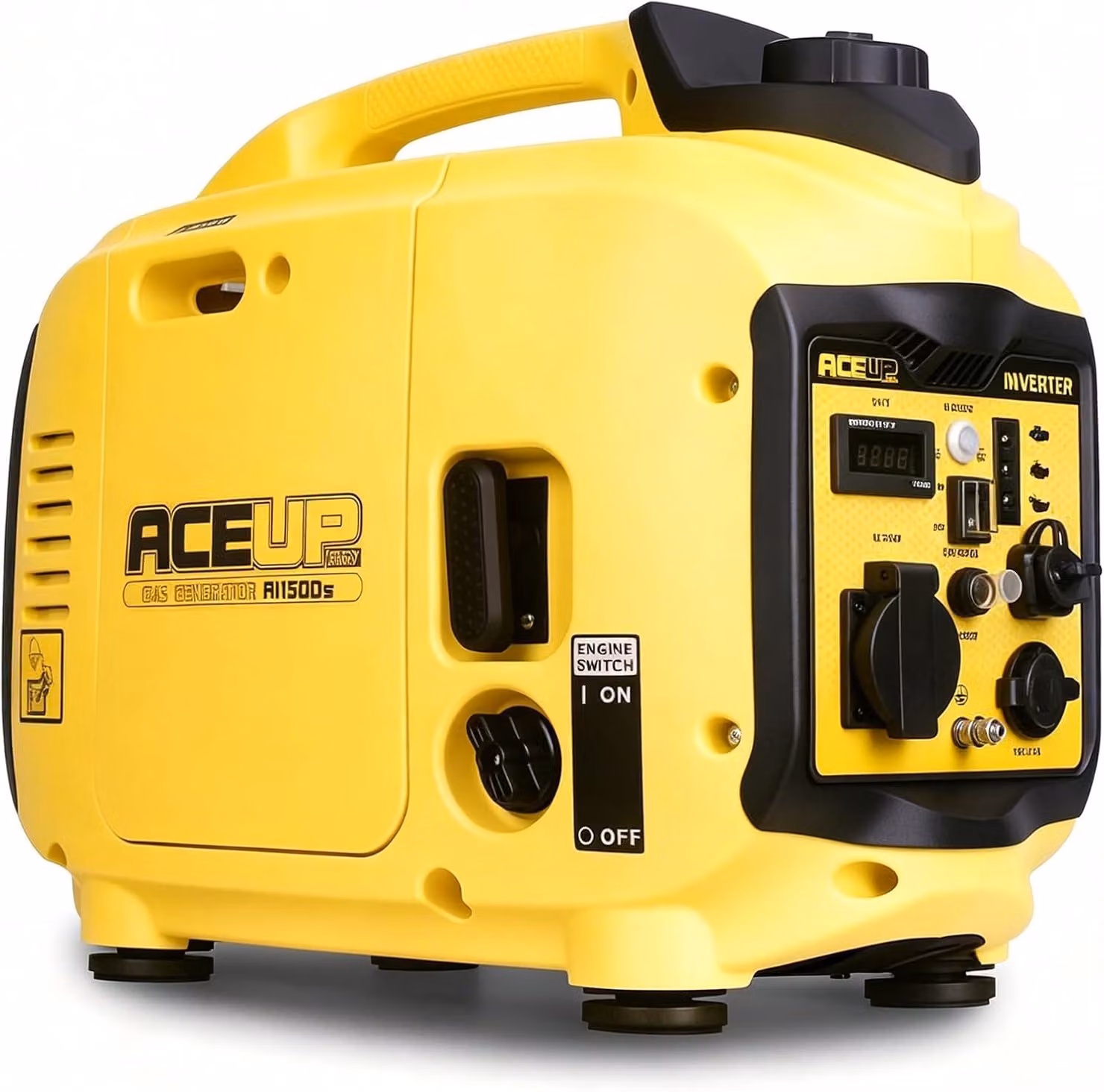 Generatore a benzina - 1300W - Serbatoio da 2,4 litri - Elegante e portatile - Ideale per campeggio e alimentazione di emergenza