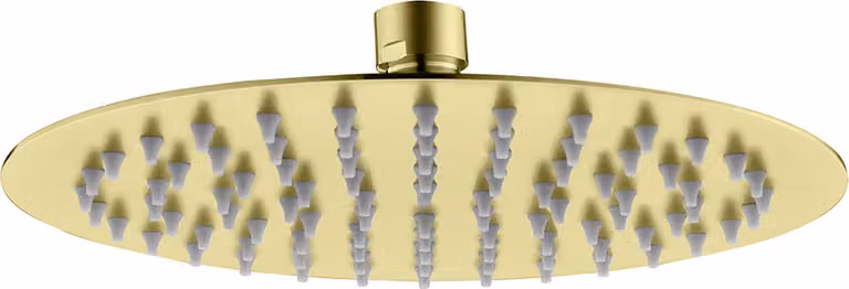 Aloni Regendusche, soffione doccia, finitura dorata spazzolata, diametro 30 cm