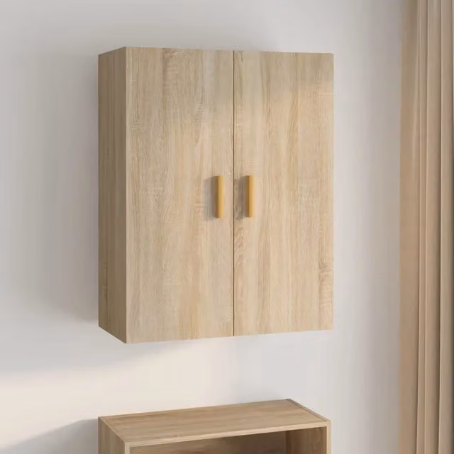 Armadietto Pensile a Parete vidaXL in Legno Marrone con Ante a Battente L/P/H: 69,5 x 34 x 90 cm