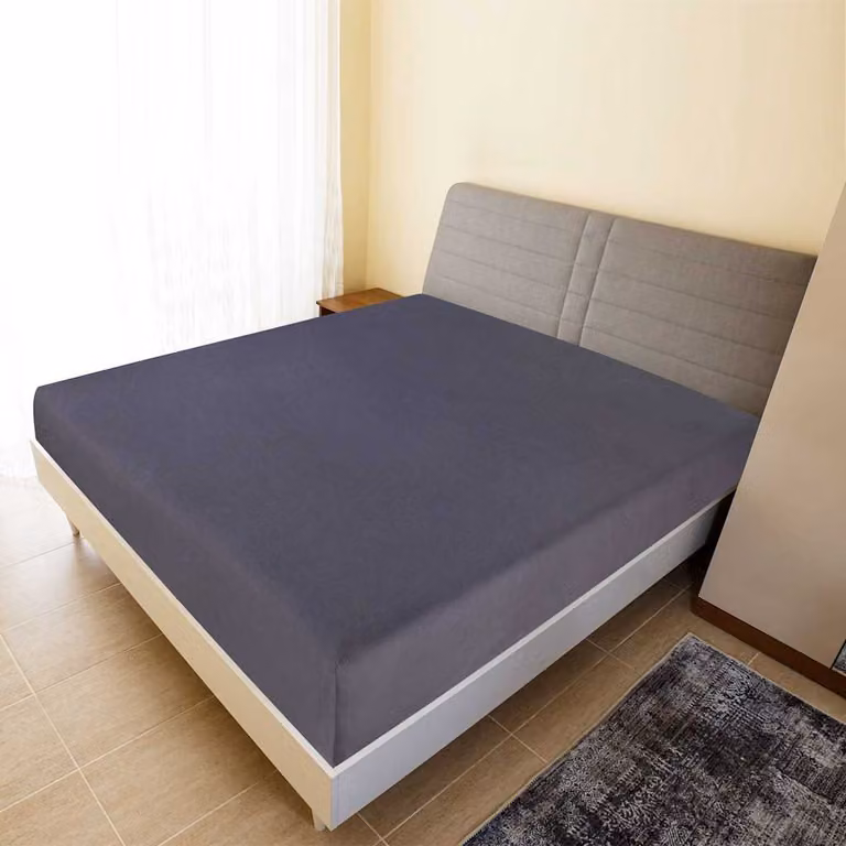 Lenzuolo con Angoli vidaXL in Jersey di Cotone Antracite 100x200 cm
