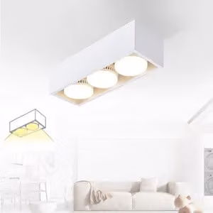 ZMH LED plafoniera bianca faretto da superficie faretto da soffitto 4 fiamme bianco caldo GX53 20W faretto da soffitto faretto angolare orientabile per cucina soggiorno sala da pranzo corridoio corridoio