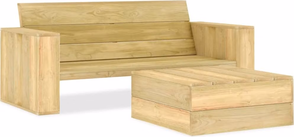 Maison Exclusive - Set da giardino a 2 pezzi in legno di pino trattato