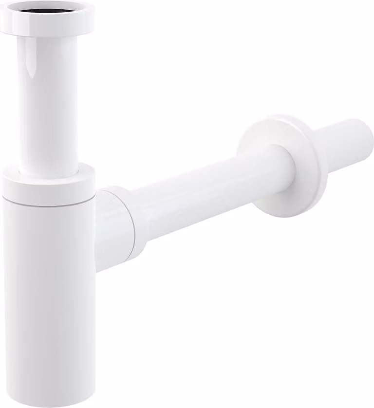 AlcaDrain Design Siphon 1 1/4" rund, Ganzmetall Weiß
