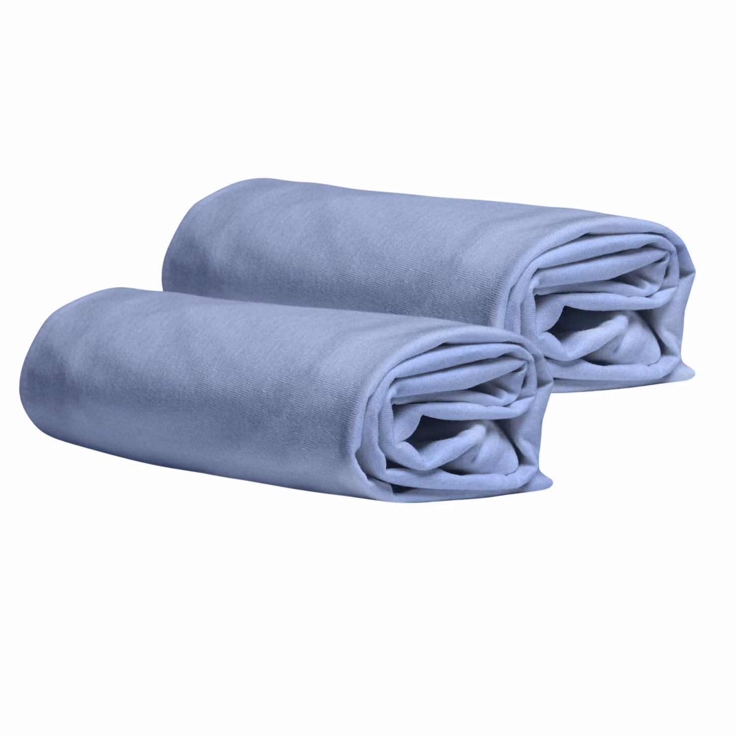 DaunenStep Set di 2 federe copricuscino in jersey Vivacolor blu con chiusura a zip – 2