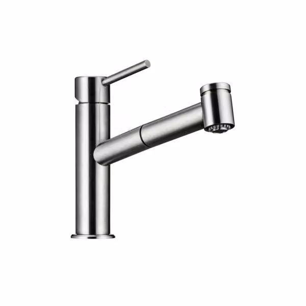 Kludi Steel 2, miscelatore per lavello, acciaio inox, alta pressione
