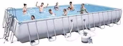 PISCINA FUORITERRA RETTANGOLARE CON TELAIO CM. 956x488x132 Art.56623 PISCINE