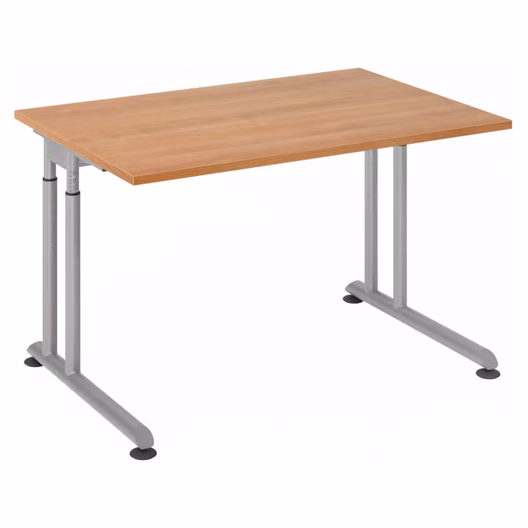 HAMMERBACHER ZS12 höhenverstellbarer Schreibtisch nussbaum rechteckig