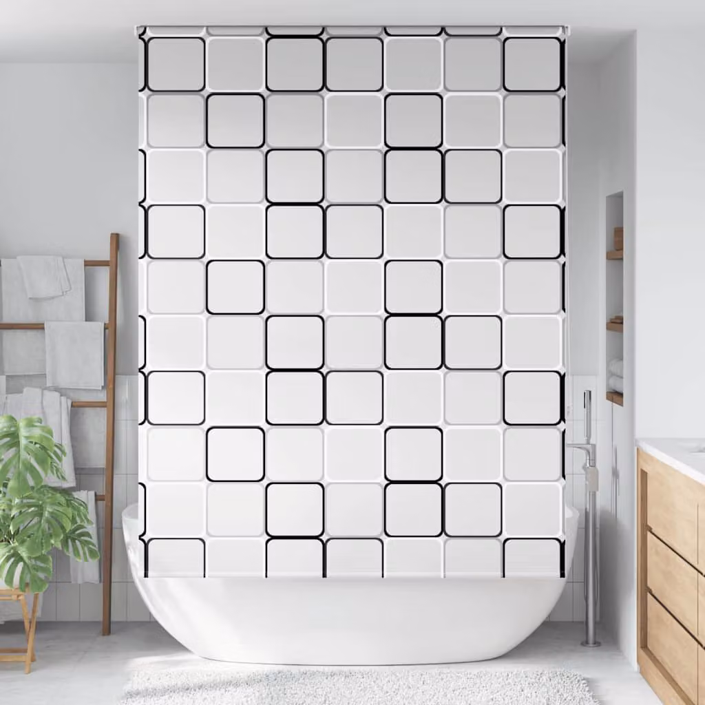 vidaXL Tenda a Rullo per Doccia Opaca Multicolore L: 150 cm, H: 240 cm