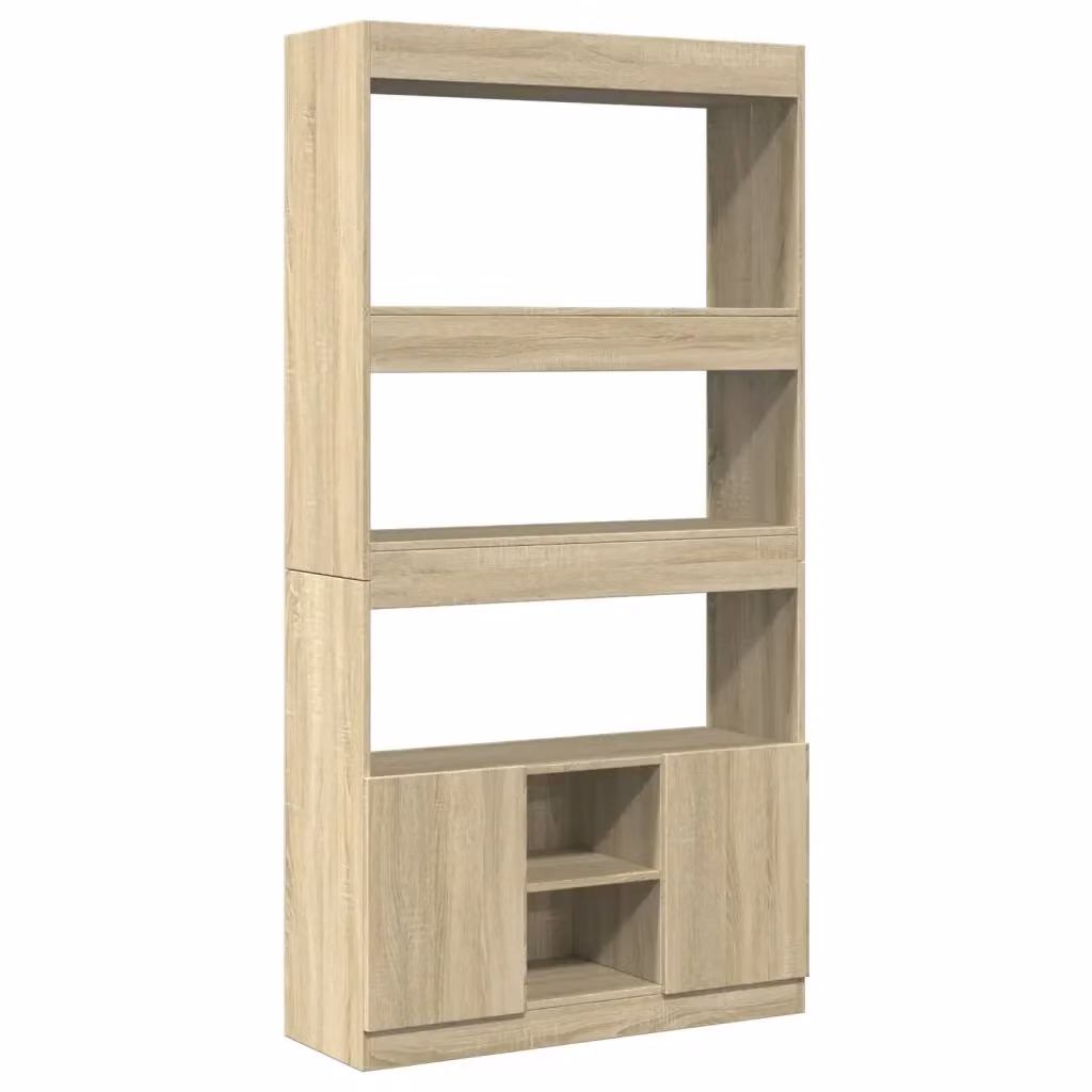 Credenza vidaXL in Legno Multistrato Rovere Sonoma, L/P/H: 92 x 33 x 180 cm – 2