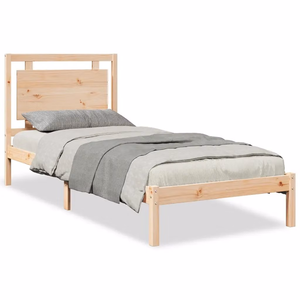 Giroletto Extra Lungo vidaXL in Legno di Pino Massello con Doghe Rigide L/P/H: 100,5 x 215,5 x 105,5 cm – 2
