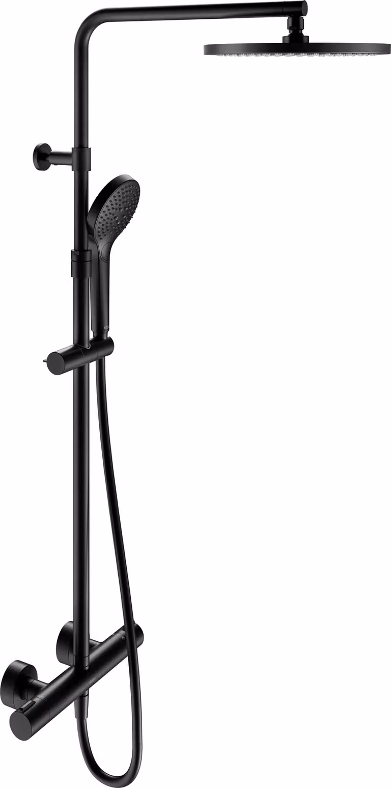 Miscelatore doccia Keuco con soffione/a vista, nero opaco, 1 pz.