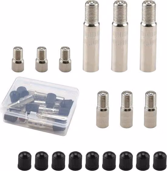 Prolunga universale per valvole (pneumatici) da 20 mm, 27 mm e 40 mm - Pratica chiave a taglio per auto e biciclette