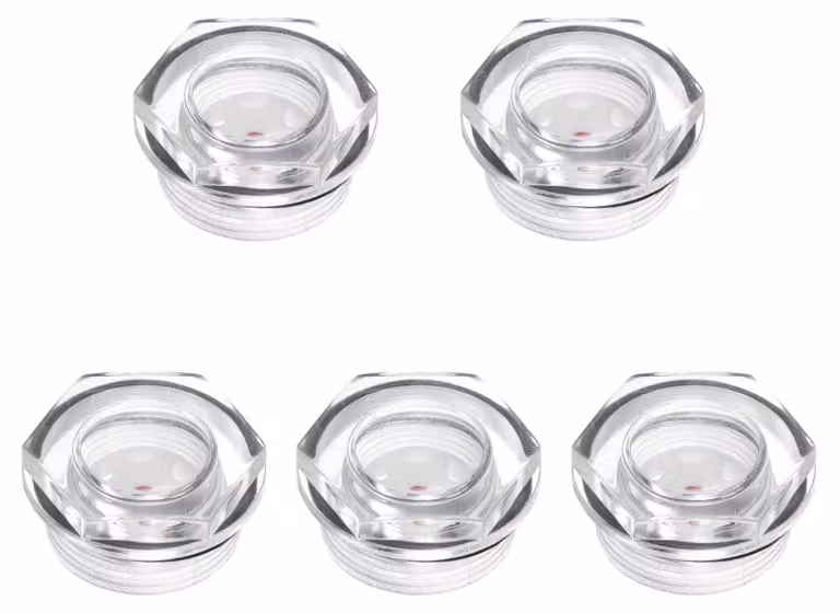 Indicatore del livello dell'olio per compressore d'aria, con filettatura M30 x 1,5 mm, set di 5 pezzi