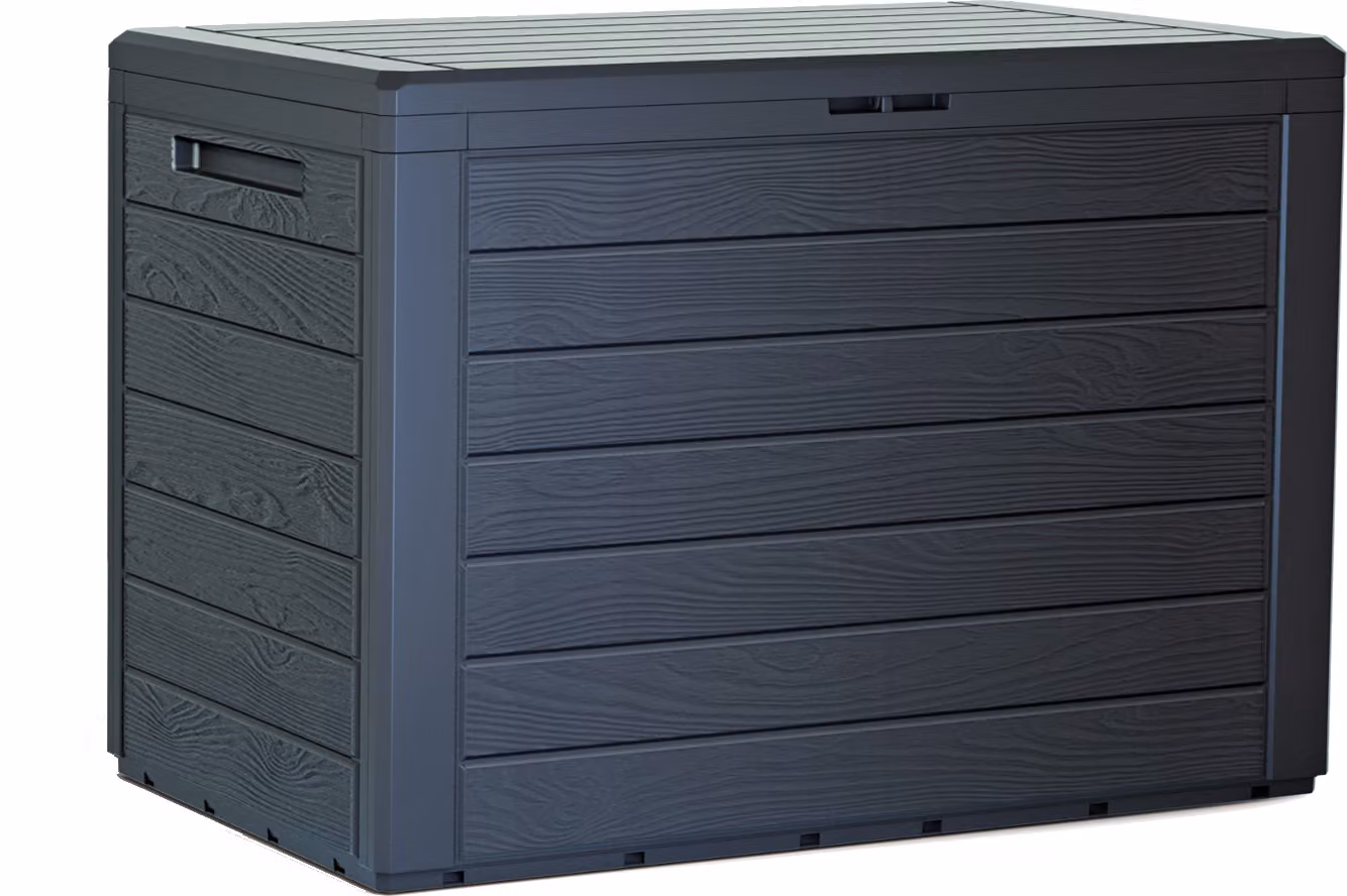 Prosperplast WOODEBOX antracite 190L, cassone da giardino