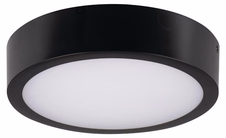 Plafone LED rotondo DABER nero 13W, tonalità di bianco, 1490 lm, plastica, dimensioni: 5,9 x 25,1 x 25,1 cm, IP66, Kanlux