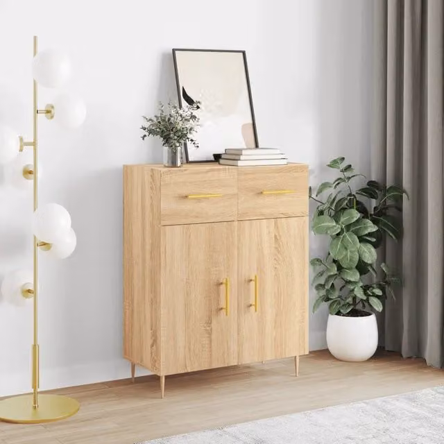 Credenza-Buffet-Armadio da cucina Rovere Sonoma 69,5x34x90 cm in Legno Multistrato 860071