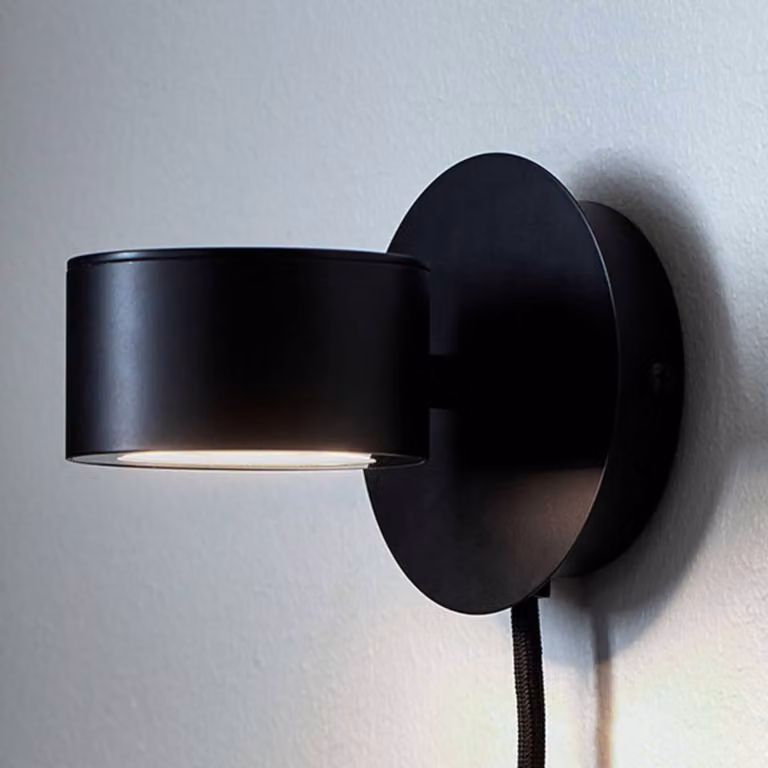 Nordlux Applique da parete a LED Clyde, dimmerabile, Nero, Soggiorno / Sala da pranzo, Metallo, Moderno, Applique a LED